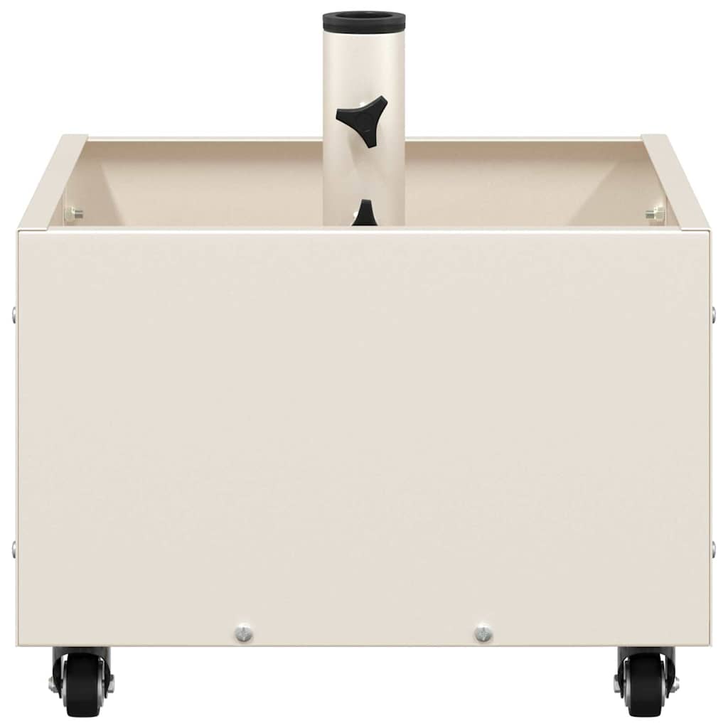 Base per Parasol con Vaso Bianco 45 x 45 x 45 cm Acciaio