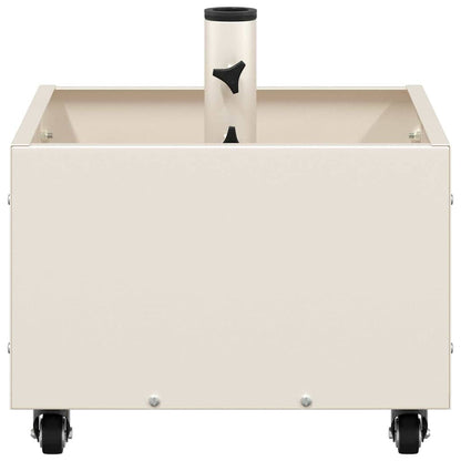 Base per Parasol con Vaso Bianco 45 x 45 x 45 cm Acciaio