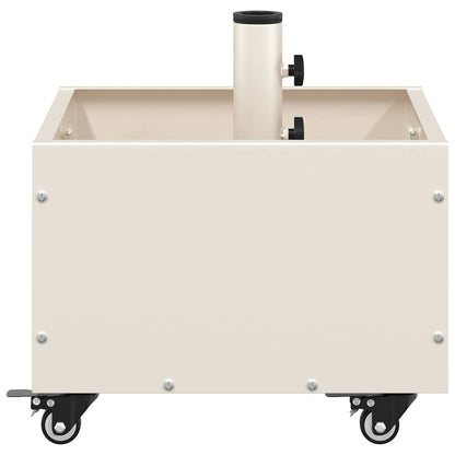 Base per Parasol con Vaso Bianco 45 x 45 x 45 cm Acciaio