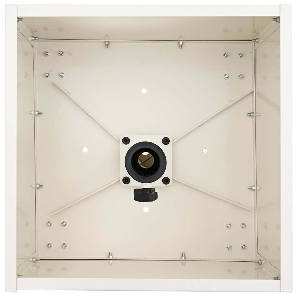 Base per Parasol con Vaso Bianco 45 x 45 x 45 cm Acciaio