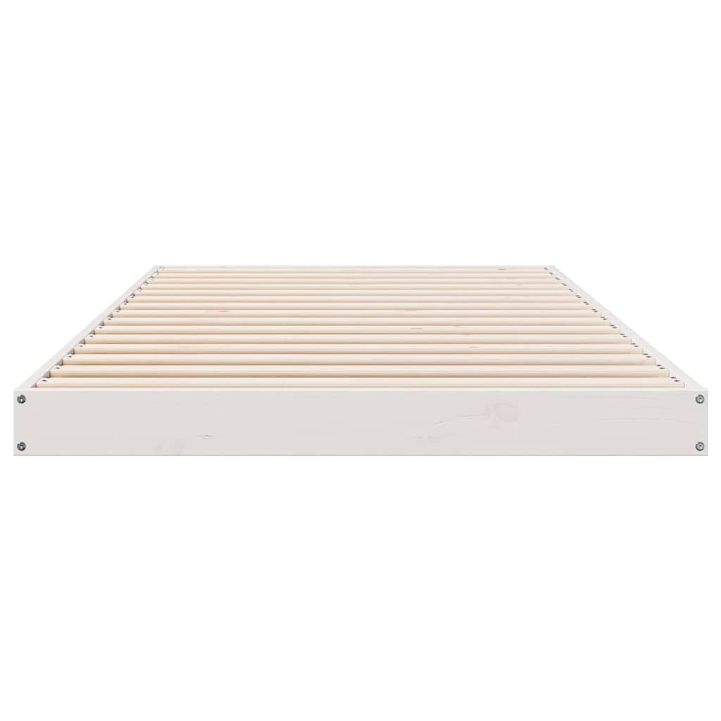 Struttura letto a terra Bianco 80 x 210 cm Pino massello | homemem39