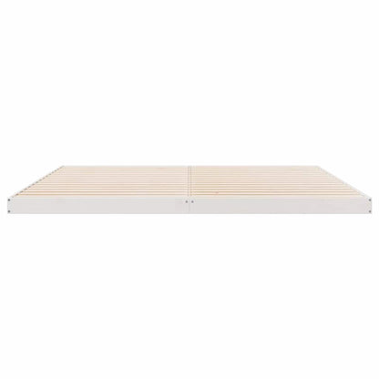 Struttura letto a terra Bianco 213,5 x 184 x 9 cm Pino massello | homemem39