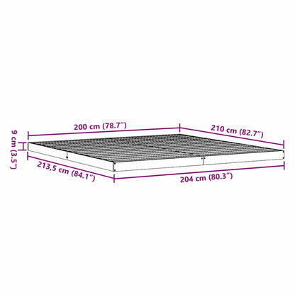 Struttura letto a terra Naturale 213.5 x 104 x 9 cm