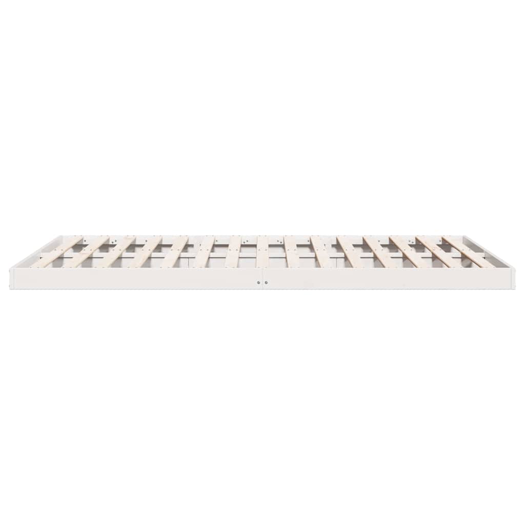 Struttura letto a terra Bianco 213,5 x 204 x 9 cm Pino massello | homemem39