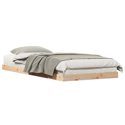 Struttura letto a terra Naturale 80 x 220 cm Pino massello | homemem39