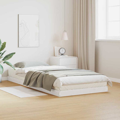 Struttura letto a terra Bianco 80 x 220 cm Pino massello | homemem39