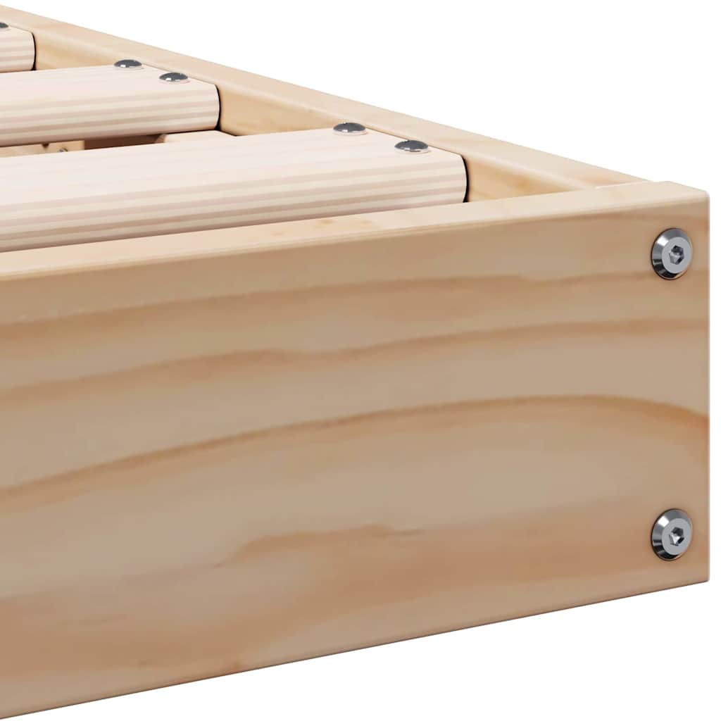Struttura letto a terra Naturale 90 x 220 cm Pino massello | homemem39