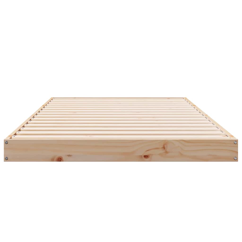 Struttura letto a terra Naturale 100 x 220 cm Pino massello | homemem39