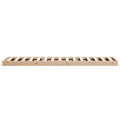 Struttura letto a terra Naturale 100 x 220 cm Pino massello | homemem39
