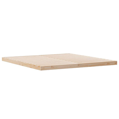 Struttura letto a terra Naturale 180 x 220 cm Pino massello | homemem39