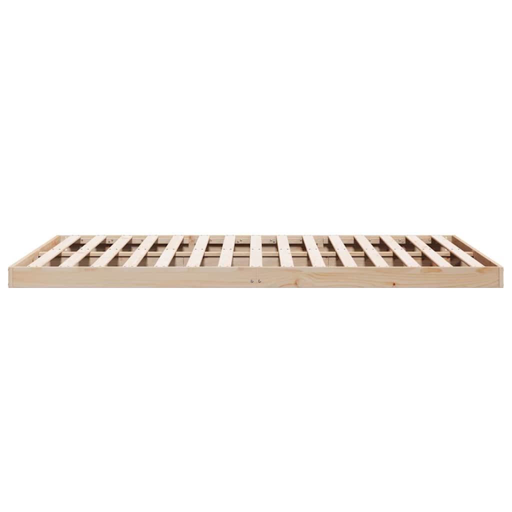 Struttura letto a terra Naturale 180 x 220 cm Pino massello | homemem39