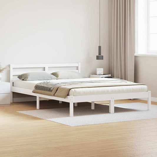 Struttura del letto con testiera Bianco 215,5 x 145,5 x 69,5 cm | homemem39
