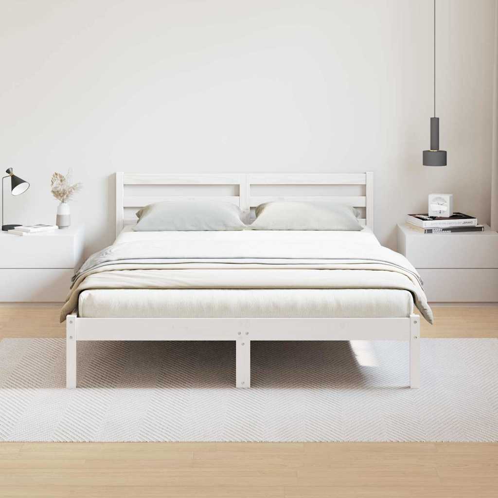 Struttura del letto con testiera Bianco 215,5 x 165,5 x 69,5 cm | homemem39