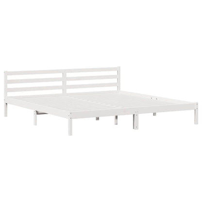 Struttura del letto con testiera Bianco 215,5 x 185,5 x 69,5 cm | homemem39