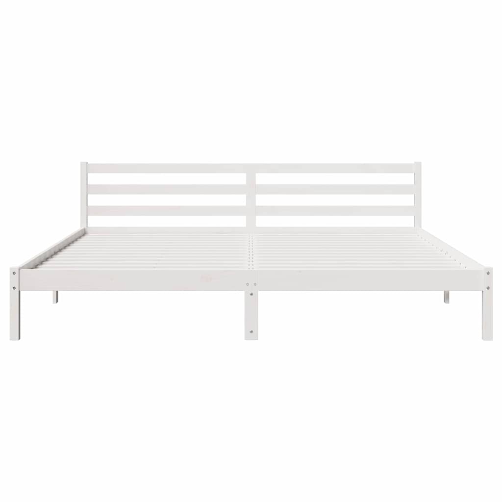 Struttura del letto con testiera Bianco 215,5 x 185,5 x 69,5 cm | homemem39