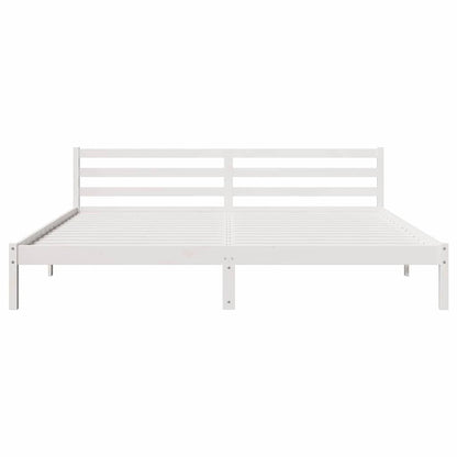 Struttura del letto con testiera Bianco 215,5 x 185,5 x 69,5 cm | homemem39
