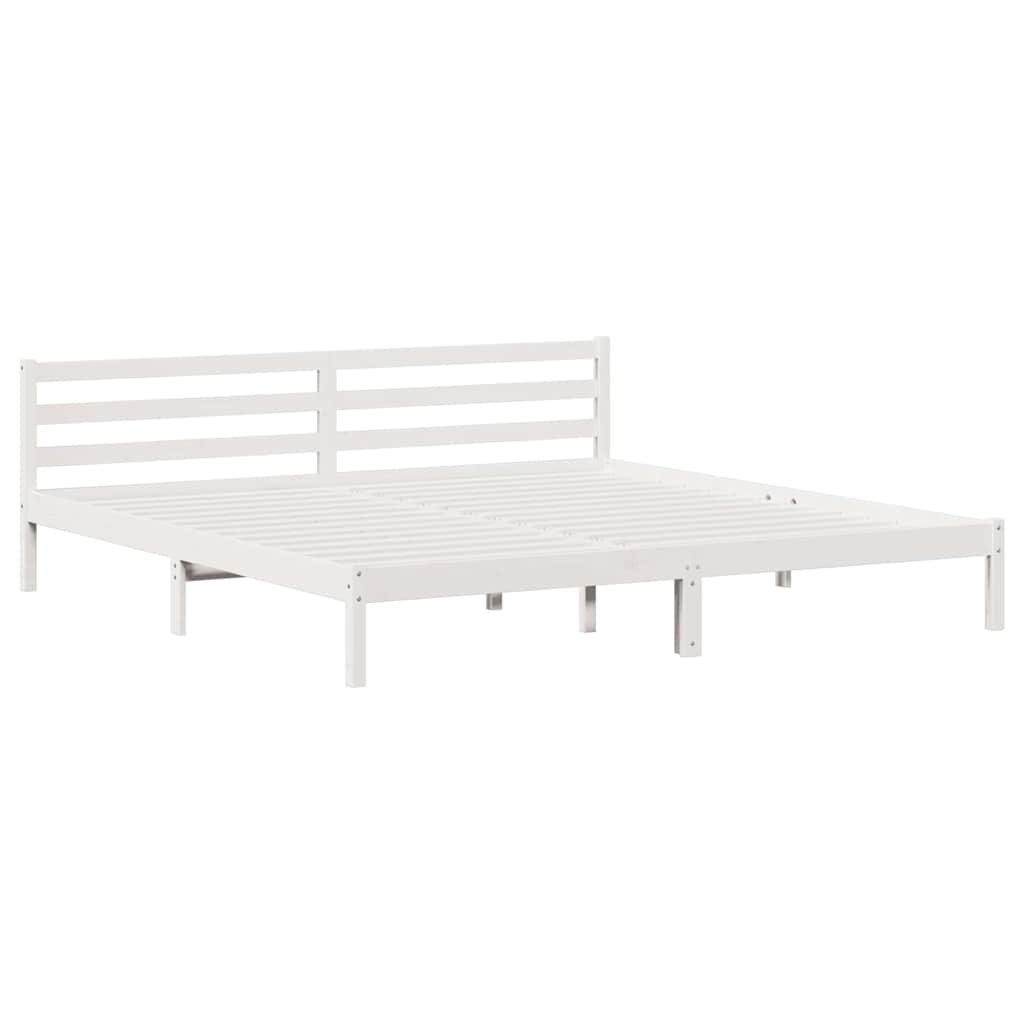 Struttura del letto con testiera Bianco 215,5 x 205,5 x 69,5 cm | homemem39