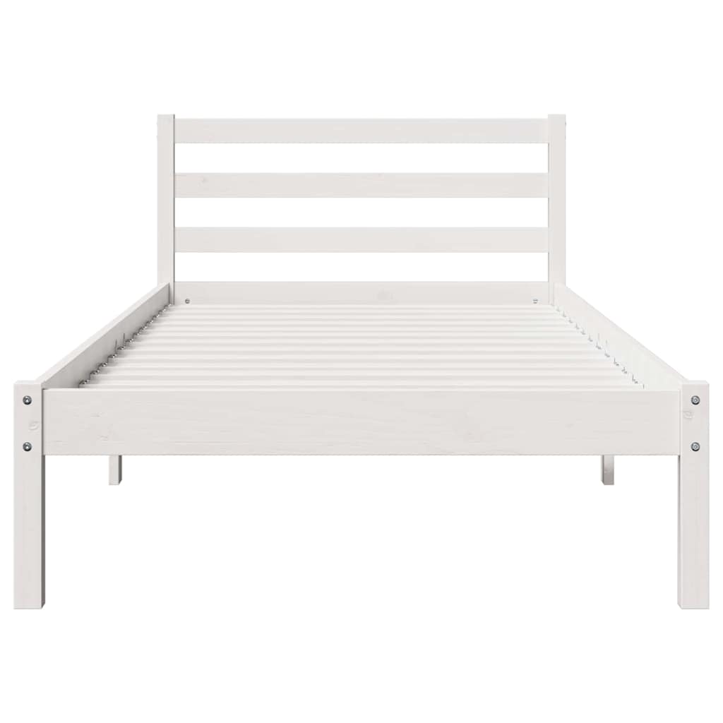 Struttura del letto con testiera Bianco 225,5 x 95,5 x 69,5 cm | homemem39