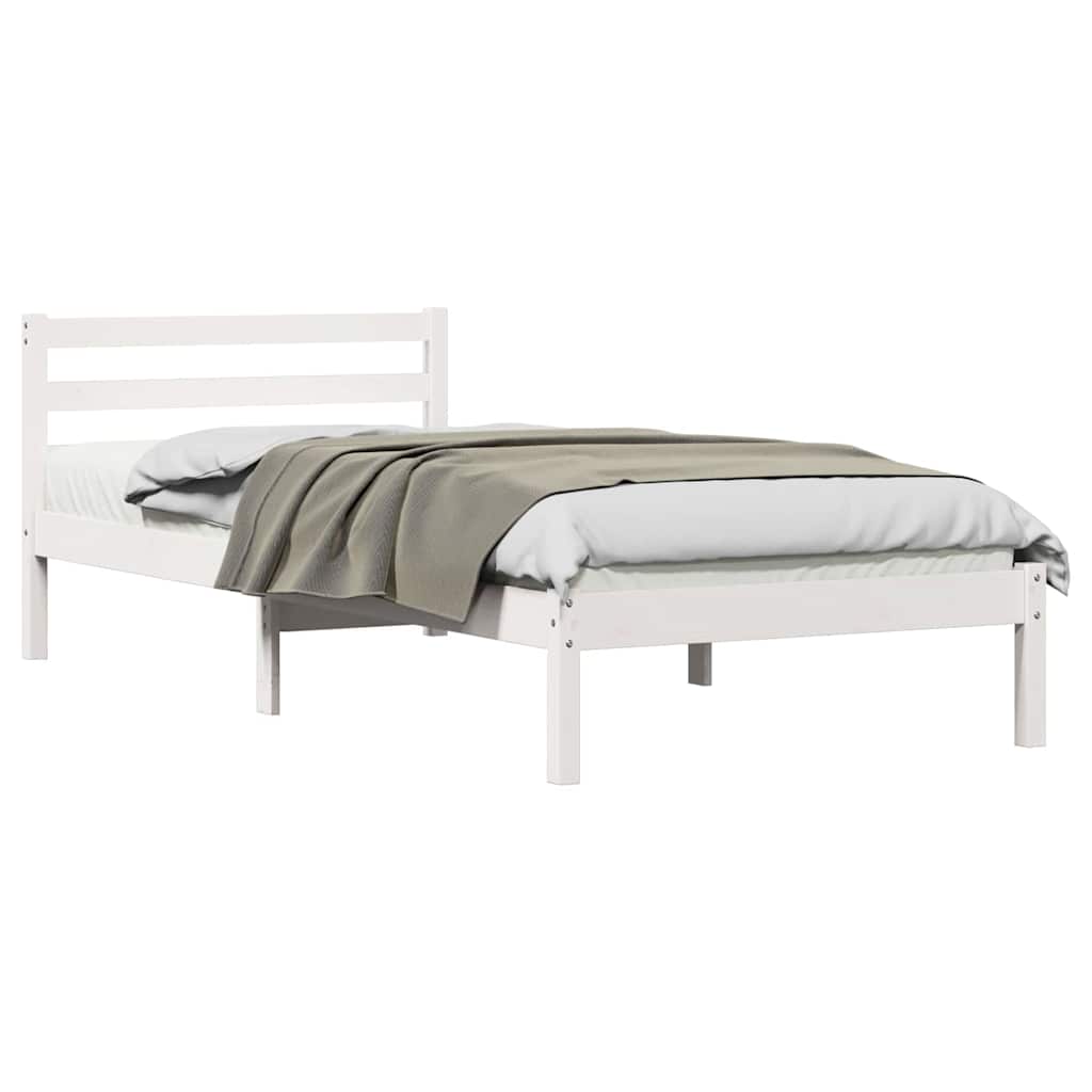 Struttura del letto con testiera Bianco 225,5 x 105,5 x 69,5 cm | homemem39