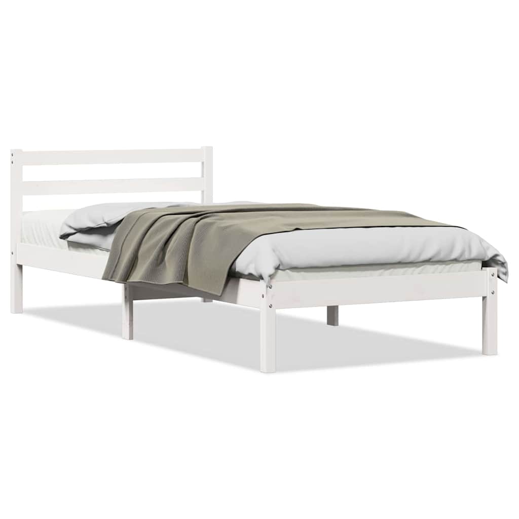 Struttura del letto con testiera Bianco 225,5 x 105,5 x 69,5 cm | homemem39