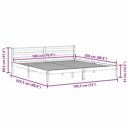 Struttura del letto Marrone 225,5 x 185,5 x 69,5 cm | homemem39