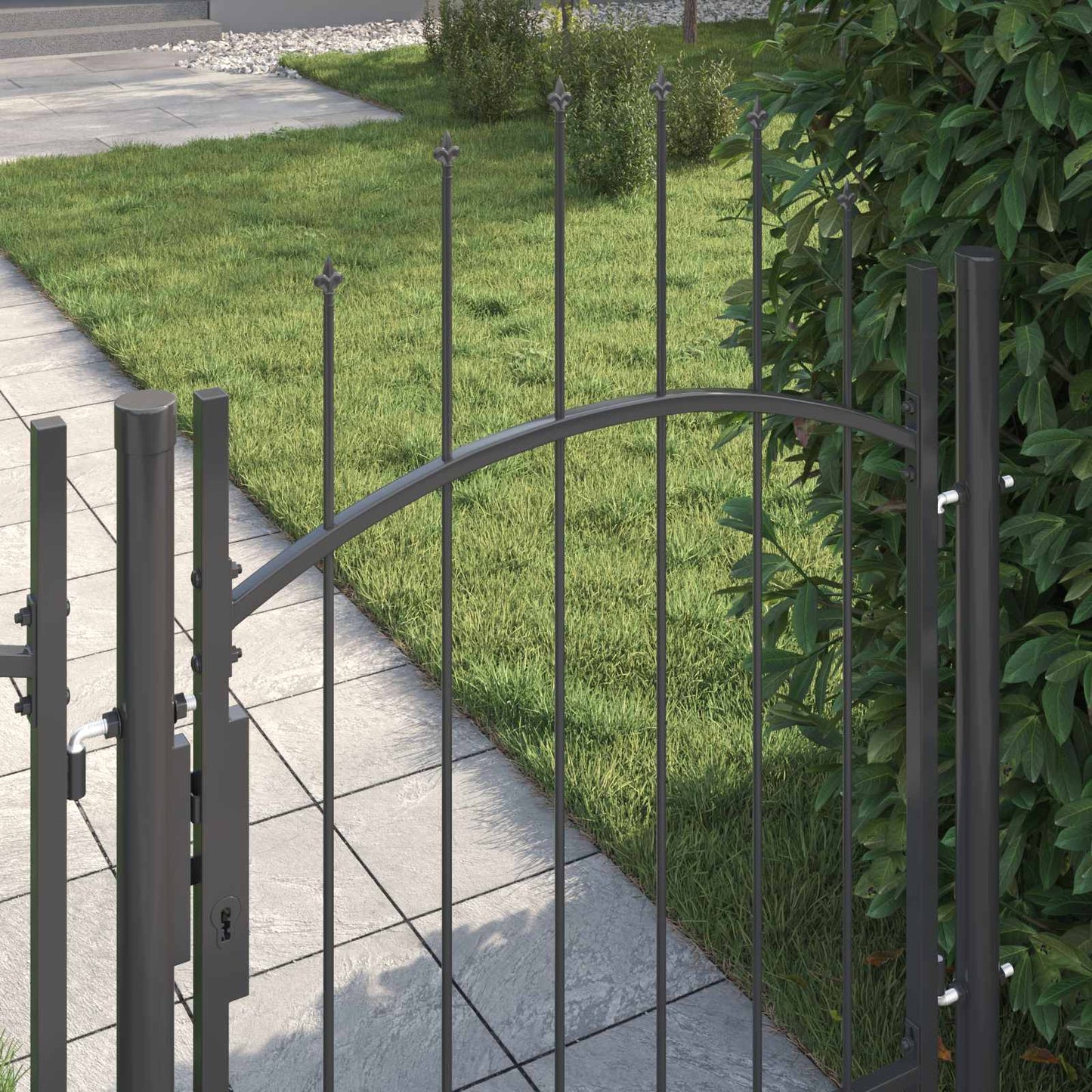 Cancello da giardino Woerden Grigio 100 x 100 cm Acciaio | homemem39