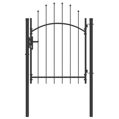 Cancello da giardino Woerden Grigio 125 x 100 cm Acciaio | homemem39