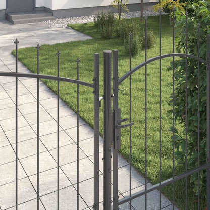 Cancello da giardino Woerden Grigio 175 x 400 cm Acciaio | homemem39