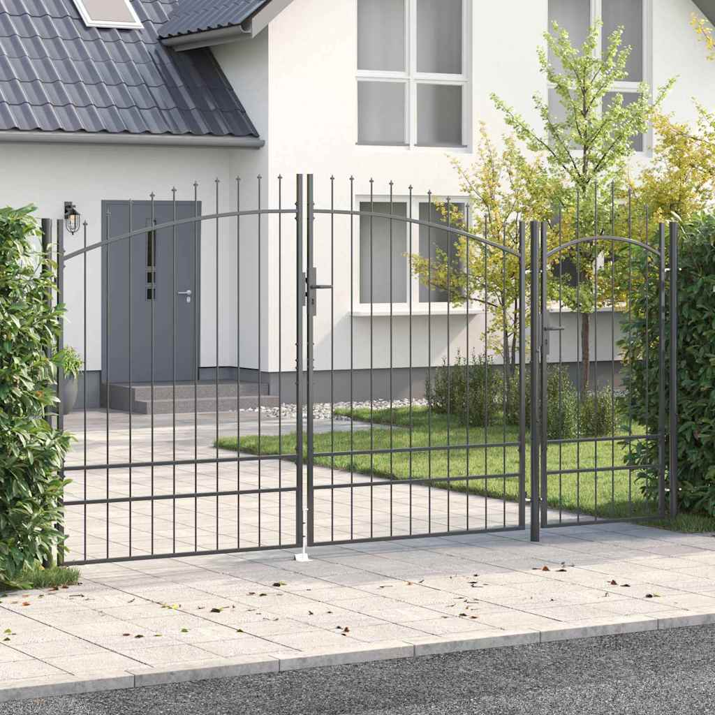 Cancello da giardino Nero 195 x 400 cm