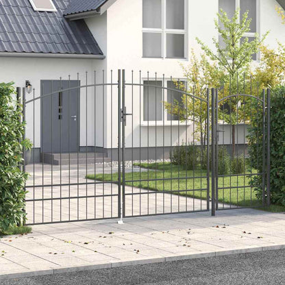 Cancello da giardino Nero 195 x 400 cm