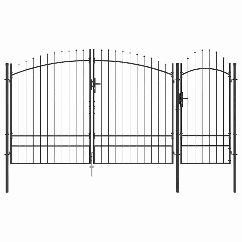 Cancello da giardino Nero 195 x 400 cm