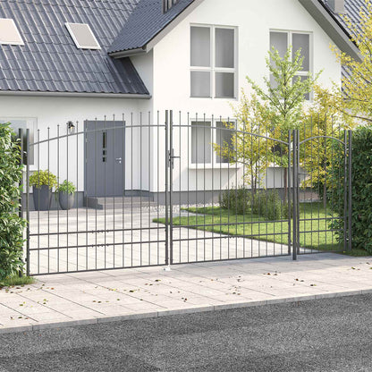 Cancello da giardino Woerden Grigio 195 x 500 cm Acciaio | homemem39