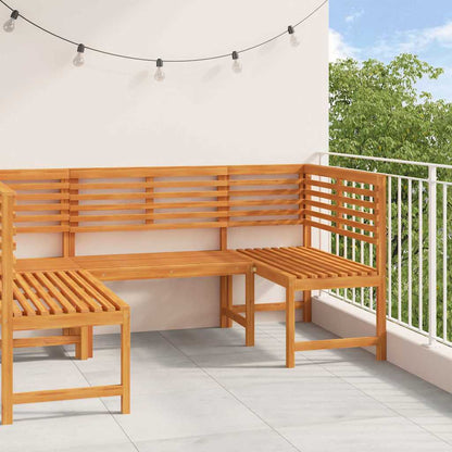 Set Panchina da Giardino 3 pcs Marrone Legno di Acacia Massello | homemem39