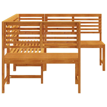 Set Panchina da Giardino 3 pcs Marrone Legno di Acacia Massello | homemem39