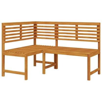 Set Panchina da Giardino 3 pcs Marrone legno massello di acacia