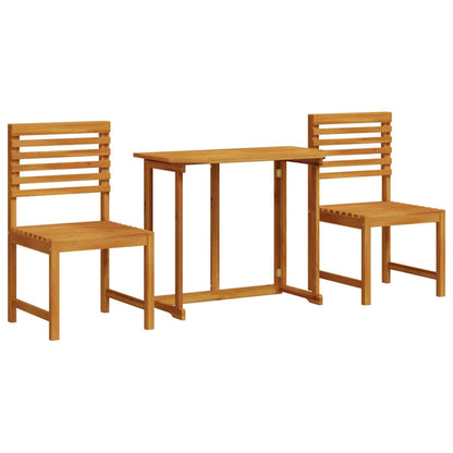 Set Bistro da Giardino 3 pcs Marrone legno massello di acacia