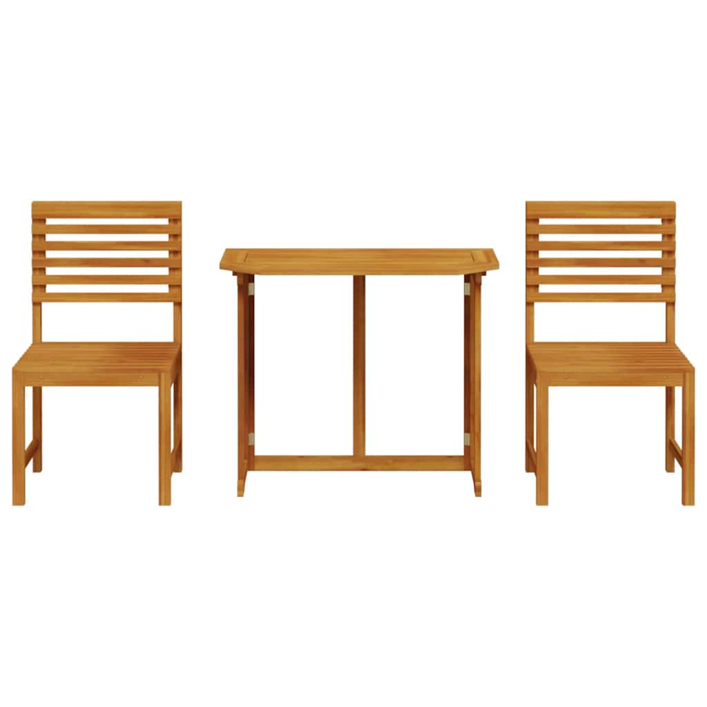 Set Bistro da Giardino 3 pcs Marrone legno massello di acacia