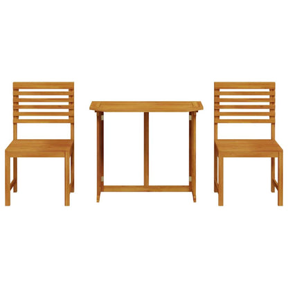 Set Bistro da Giardino 3 pcs Marrone legno massello di acacia