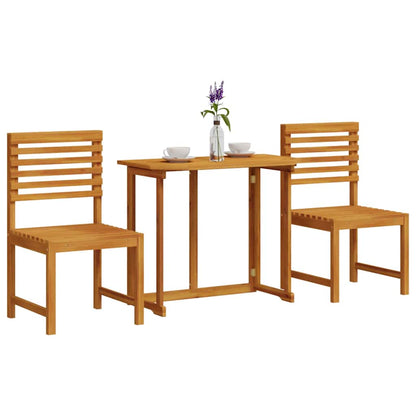 Set Bistro da Giardino 3 pcs Marrone legno massello di acacia