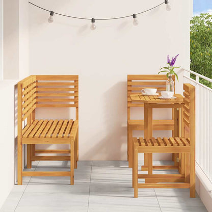 Set Bistro da Giardino 5 pcs Marrone legno massello di acacia