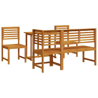 Set Bistro da Giardino 5 pcs Marrone legno massello di acacia