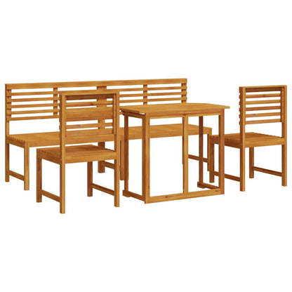 Set Bistro da Giardino 5 pcs Marrone legno massello di acacia