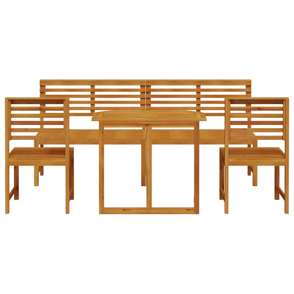 Set Bistro da Giardino 5 pcs Marrone legno massello di acacia