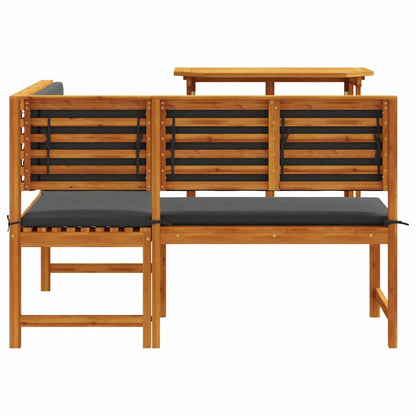 Set Panchina da Giardino 2 pcs Marrone legno massello di acacia
