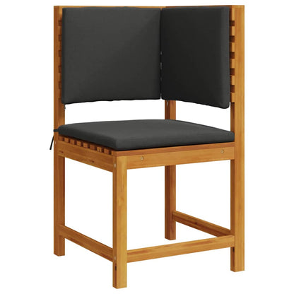 Set Panchina da Giardino 5 pcs Marrone legno massello di acacia