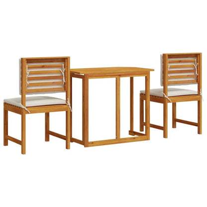 Set Bistro da Giardino 3 pcs Marrone legno massello di acacia