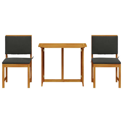 Set Bistro da Giardino 3 pcs Marrone legno massello di acacia
