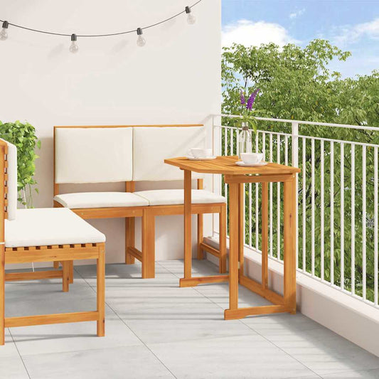 Set Bistro da Giardino 3 pcs Marrone legno massello di acacia