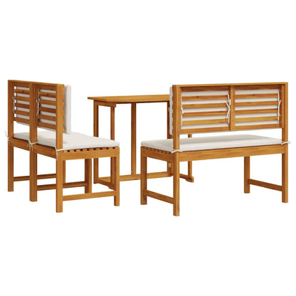 Set Bistro da Giardino 3 pcs Marrone legno massello di acacia
