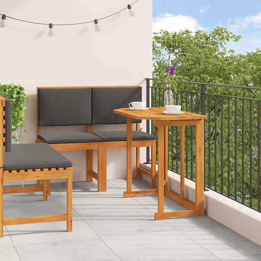 Set Bistro da Giardino 3 pcs Marrone legno massello di acacia